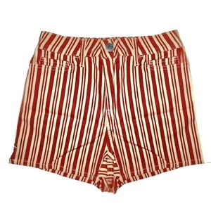 🆕SO Shortie Shorts - High Rise in Medium Pink & Cream Stripe-Jr's Size 3